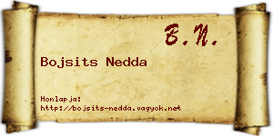 Bojsits Nedda névjegykártya